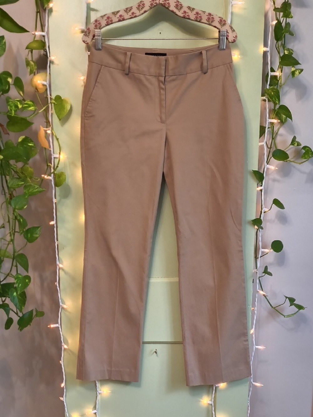 Women's Talbots Heritage Khaki Tan Straight Leg Trouser Slack Pant 6P